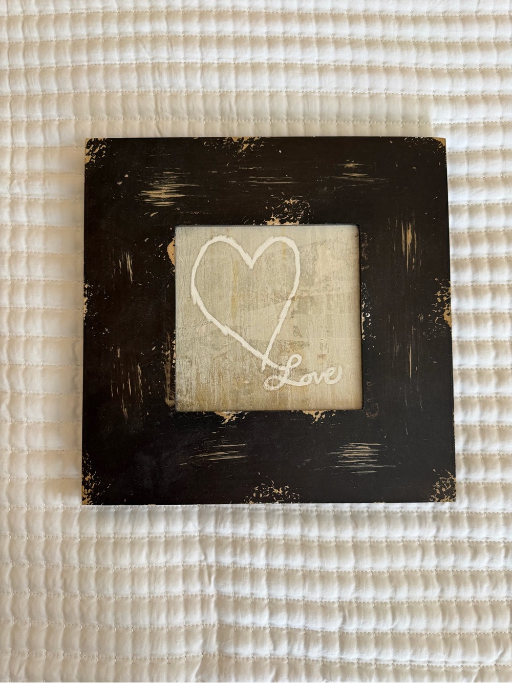 Rustic Brown Wood 'Love' Wall Accent